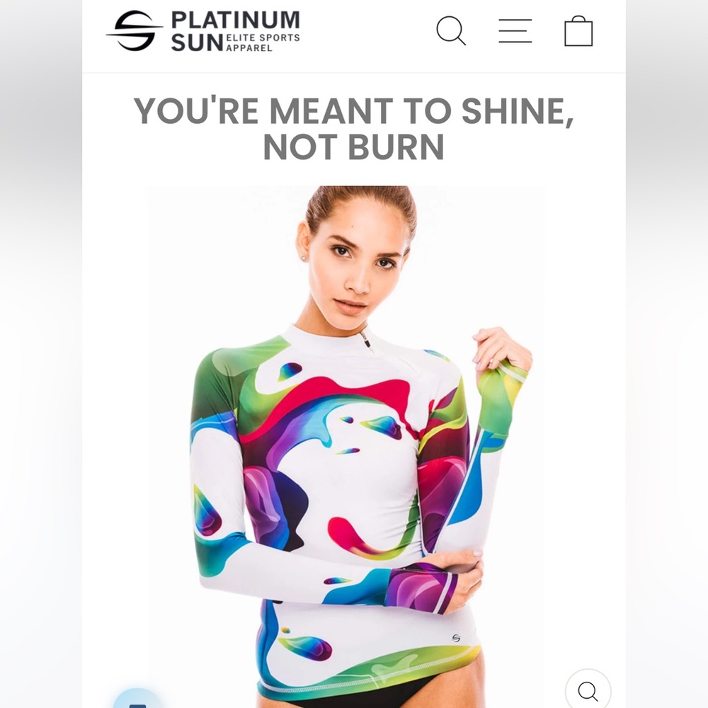 Colorful Long Sleeve Swim Top